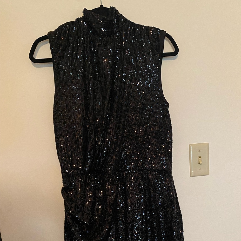 Express Black Sequin Dress